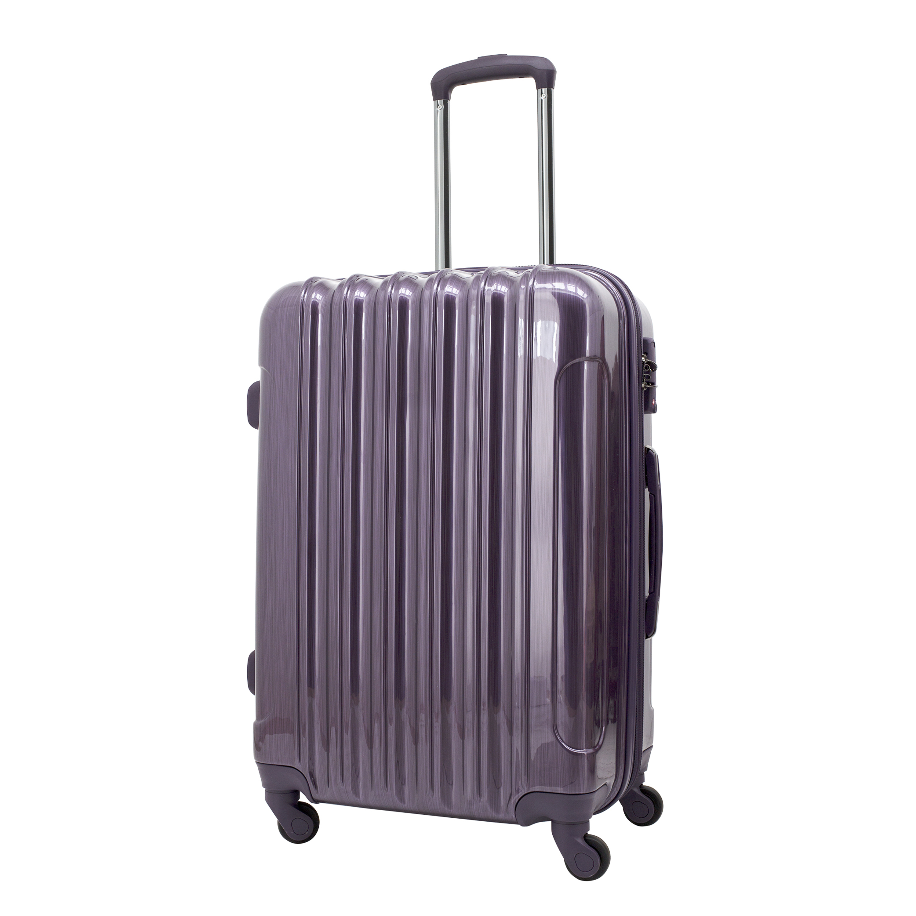 Protege Briarleigh 24" Hardside Checked Luggage, Purple photo 1