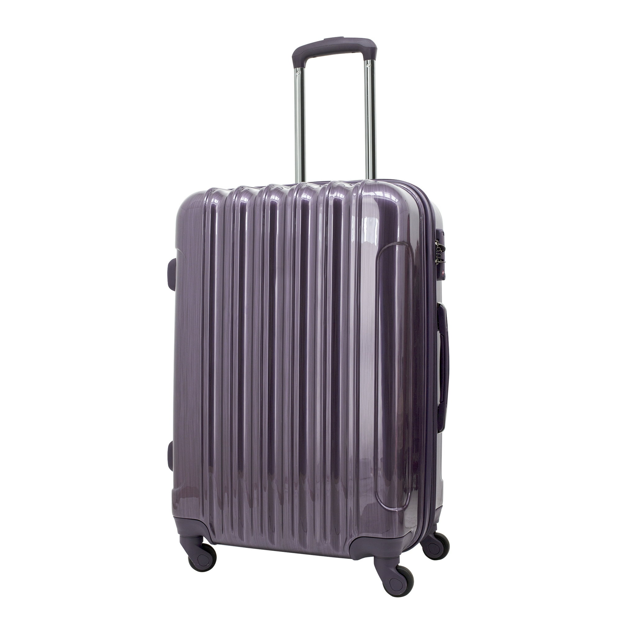 Protege Briarleigh 24 in Check-In Rolling Hardside Upright Luggage, Purple
