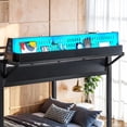 thumbnail image 6 of Leumius Full over Full Size Metal Bunk Bed with Storage Shelves and Pegboard, Bunk Bed Frame with USB Ports and LED Lights, Space-Saving for Teens and Adults Black, 6 of 9