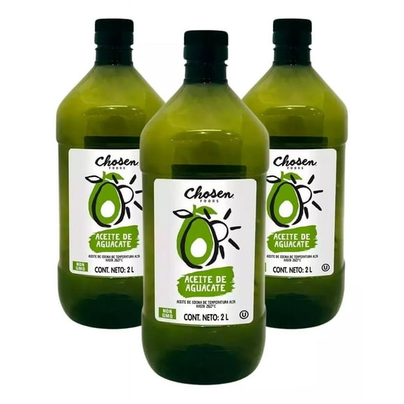 Aceite 100% De Aguacate Natural Chosen Foods 3 Pz De 2Lt