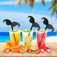 thumbnail image 2 of Pajitas para beber Irfora 10 Uds. De pajitas para beber con barba, pajitas desechables degradables para beber, pajitas negras para cóctel, cumpleaños, fiestas, bares, restaurantes Irfora Pajitas para beber, 2 of 6