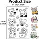 thumbnail image 2 of Sellos transparentes de silicona con diseño de gato, ratón y gatito (2 estilos). Reutilizables. Fondo para sellos postales., 2 of 9