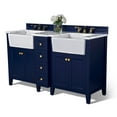thumbnail image 2 of Ancerre Designs Adeline 60" Wood Bathroom Vanity Set in Heritage Blue, 2 of 6
