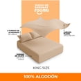 thumbnail image 4 of Juego de Sábanas King Size roomi Algodón Premium Frescas y Suaves Color Beige, 4 of 5