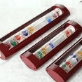 thumbnail image 5 of Glass Galileo Thermometer, A Design with Multi-Colored Spheres in a Cherry Finished Wood Frame, 5 of 5