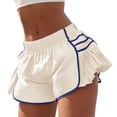 thumbnail image 2 of Women's Elastic Waist Workout Gym Shorts Running Pleated Athletic Quick Dry Tennis Shorts, 2 of 5