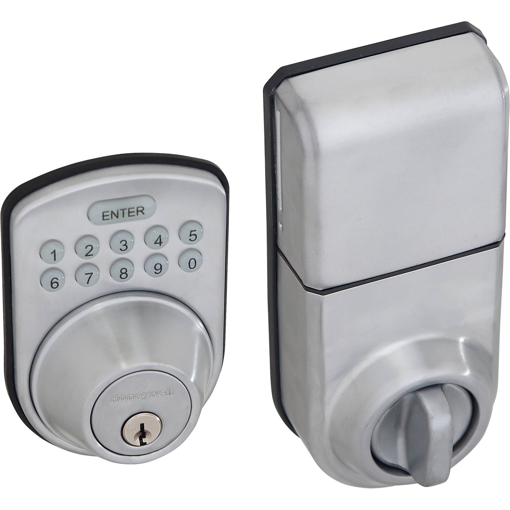 Honeywell Digital Lock and Deadbolt in Satin Nickel