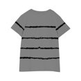 thumbnail image 4 of Jalioing Kids Striped Short Sleeve Shirt Crew Neck Pullover Casual T Shirt Summer Fashion Tees for Girls Boys, 4 of 5