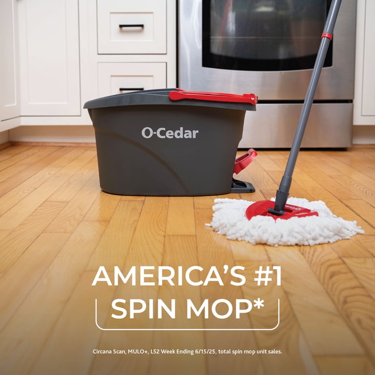O-Cedar EasyWring Microfiber Spin Mop & Bucket System with Extra