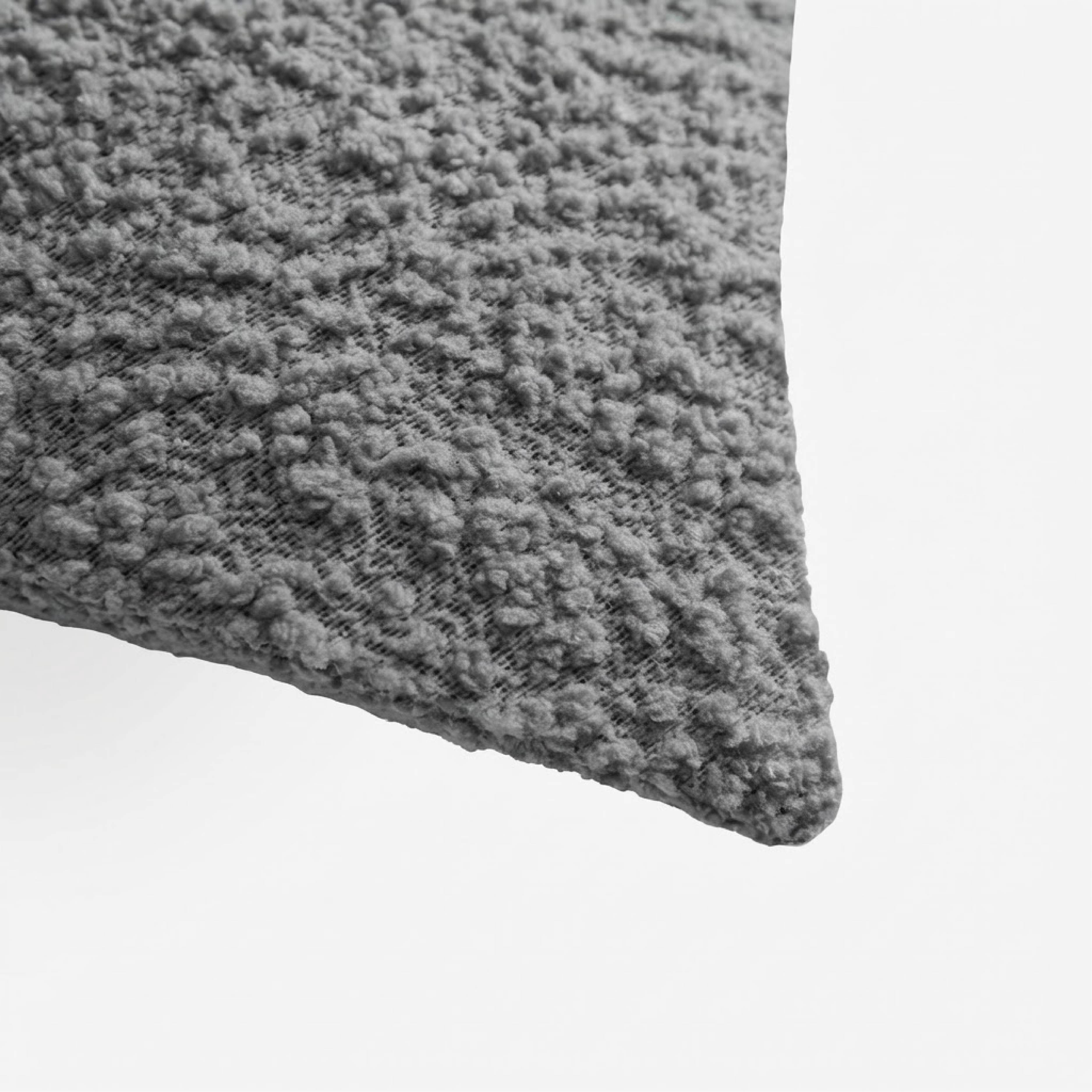 Mainstays 18"x18" Boucle Decorative Throw Pillow Cover- 2Pk- Soothing Gray