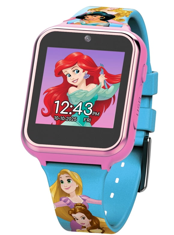 Disney Princess Unisex Child iTime Smart Watch with Silicone Strap 40mm in Blue (PN4258WM)