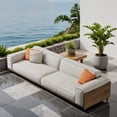 thumbnail image 5 of NessCarsti Mod. 4-seater sofa - Timecloud couch, wood frame/metal legs,suit office/apartment/living rm, 111.81", grey, 5 of 7