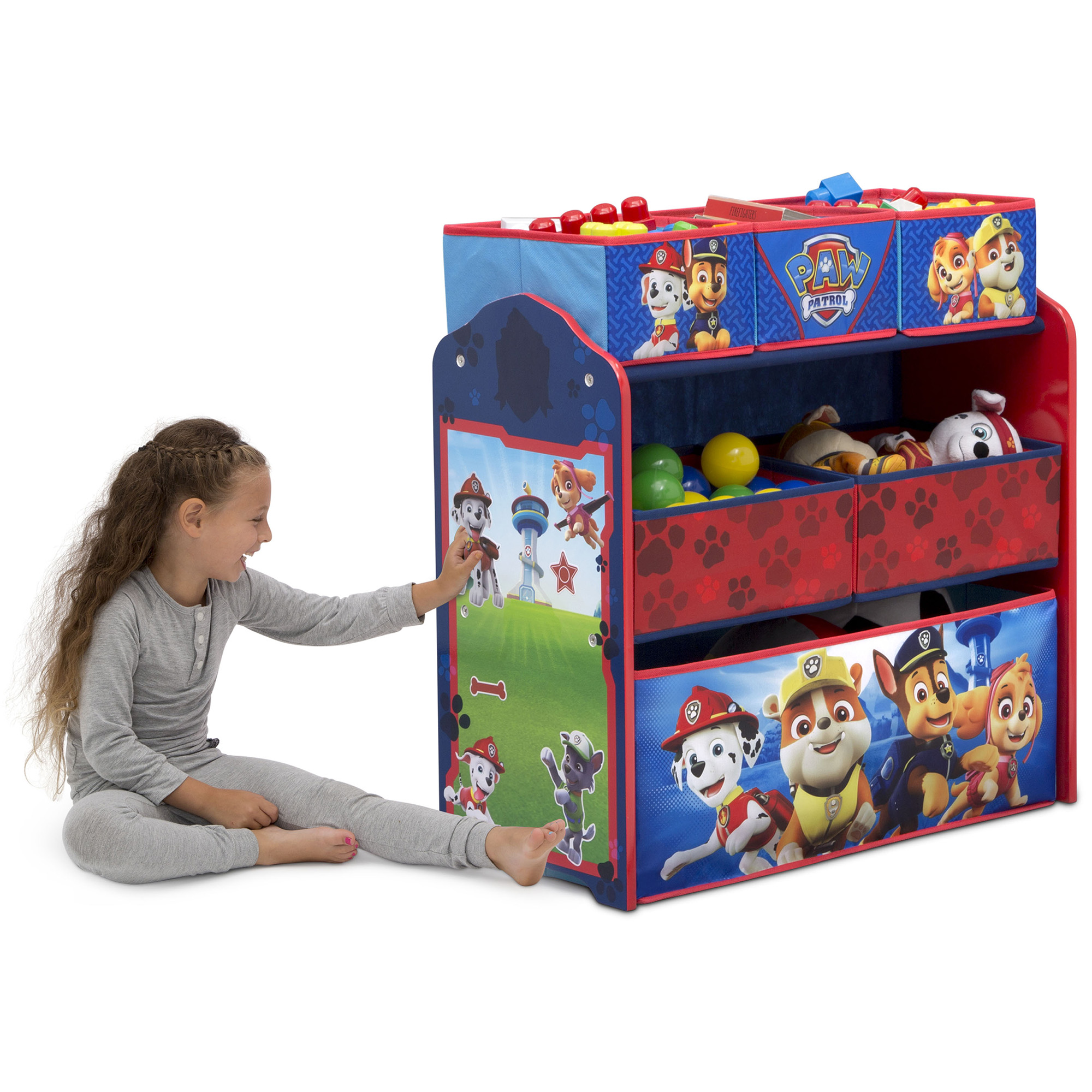 Nick Jr. PAW Patrol 4-Piece Room-in-a-Box Bedroom Set by Delta Children - Includes Sleep & Play Toddler Bed, 6 Bin Design & Store Toy Organizer and Desk with Chair - image 4 of 14