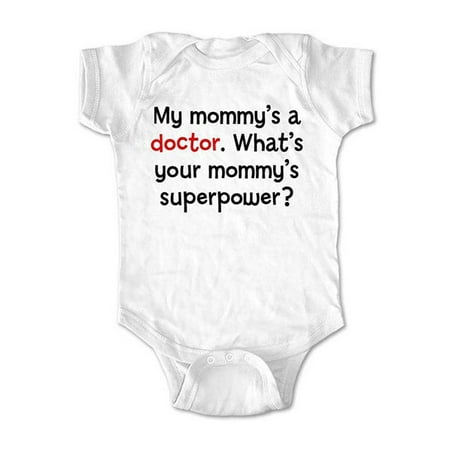 

My mommy s a doctor. What s your mommy s superpower - wallsparks cute & funny Brand - baby one piece bodysuit - Great baby shower gift!