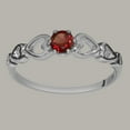 thumbnail image 2 of LBG British Made 925 Sterling Silver Natural Garnet Womens Solitaire Ring - 33 size options - Size 4.5, 2 of 6