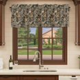 thumbnail image 6 of Brown Fall Maple Leaves Curtain Valances for Windows, Kitchen Valance Window Treatments Panel 2 Pack, Branches Wood Tree Forest Rod Pocket Short Curtains for Bathroom Bedroom 42 x 18 Inch, 6 of 8