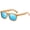 Blue, variant on Trendy Bamboo Sunglasses for Unisex, Polarized UV400 Protection, Resin Lenses, Strong and Fashionable Frames, 100% Visible Light Transmission
