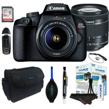 Canon EOS Rebel T100/4000D Digital SLR Camera with 18-55mm Lens Kit+ Pixi "STARTER" Bundle