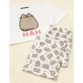 thumbnail image 2 of Pusheen Womens Off-White Short Sleeve Long Leg Pyjama Set, 2 of 5