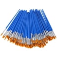 thumbnail image 1 of 200 pinceles planos para pintar, pinceles pequeños a granel para detalles, manualidades, acuarela azul, 1 of 5