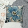 thumbnail image 2 of WERPE  Farmhouse Blue Flower Pillow Covers Vintage Oil Painting Birds Orchid Floral Garden Square Pillow Cushion Cases, Aesthetic Room Decor for Outdoor Sofa Bedroom Blue, 2 of 5