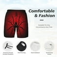 thumbnail image 5 of Haiem Spider on the Web Mens Swim Trunks with Compression Liner 2 in 1 Swimming Shorts Stretch Swimwear Quick Dry,Board Shorts-X-Large, 5 of 9