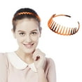 thumbnail image 3 of Barrettes Bar Headband with Teeth for Secure Fit Black Brown Lace Hair Accessories for Daily Wear, 3 of 6