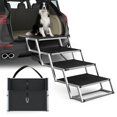 thumbnail image 1 of Rampa plegable extra ancha para coche PetrUna Dog Stairs, 250 libras, 1 of 7