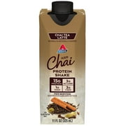 Atkins Chai Tea Latte Flavored High Protein Shake, Ready to Drink, Low Sugar and Low Carb Shakes, Keto-Friendly, Made with Real Tea, 4 Count
