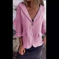 thumbnail image 3 of 2024 Spring New Artistic plus size Loose Solid Color Button Suit Collar Cotton Linen Small Suit Suit Jacket Women, 3 of 7