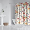 thumbnail image 2 of Pioneer Flower Floral Print Pattern Shower Curtain 72"x72" ,Bathroom Decorative Shower Curtains Set with 12 Hooks,Modern Waterproof Washable Shower Curtain, 2 of 6