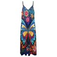 thumbnail image 4 of Colorful Butterfly Sleeveless Dress Dresses Summer Elegant Dresses for Women Long Dress, 4 of 6