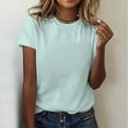 thumbnail image 2 of SXCXLSA Women's Classic Crewneck TShirt, Short Sleeve Casual Summer Tee, 2 of 5