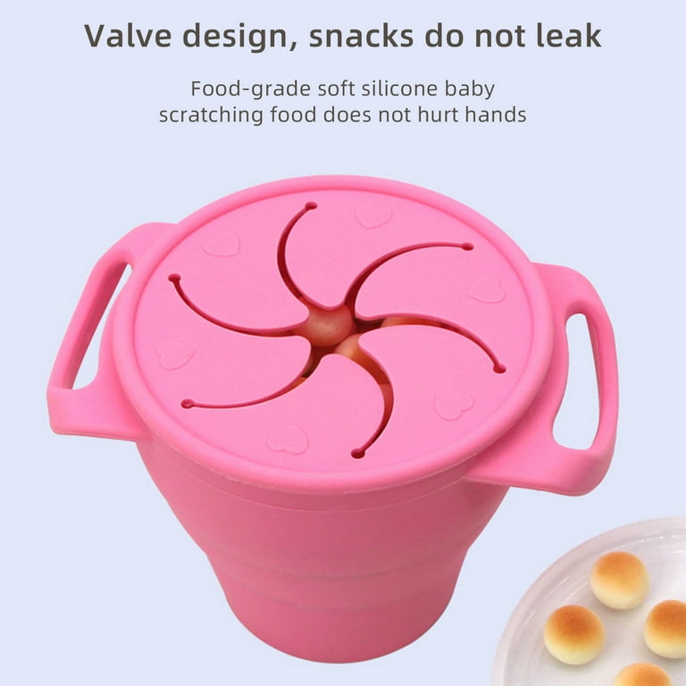 Silicone Snack Cups for Toddlers, Kids Snack Containers No Spill