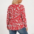thumbnail image 4 of VBVC Women's Plus Pleated Tunic Tops,Ladies Stripe Stretchy Pullover,Gradient Breathable Shirts for Women,Red,L-5XL, 4 of 6