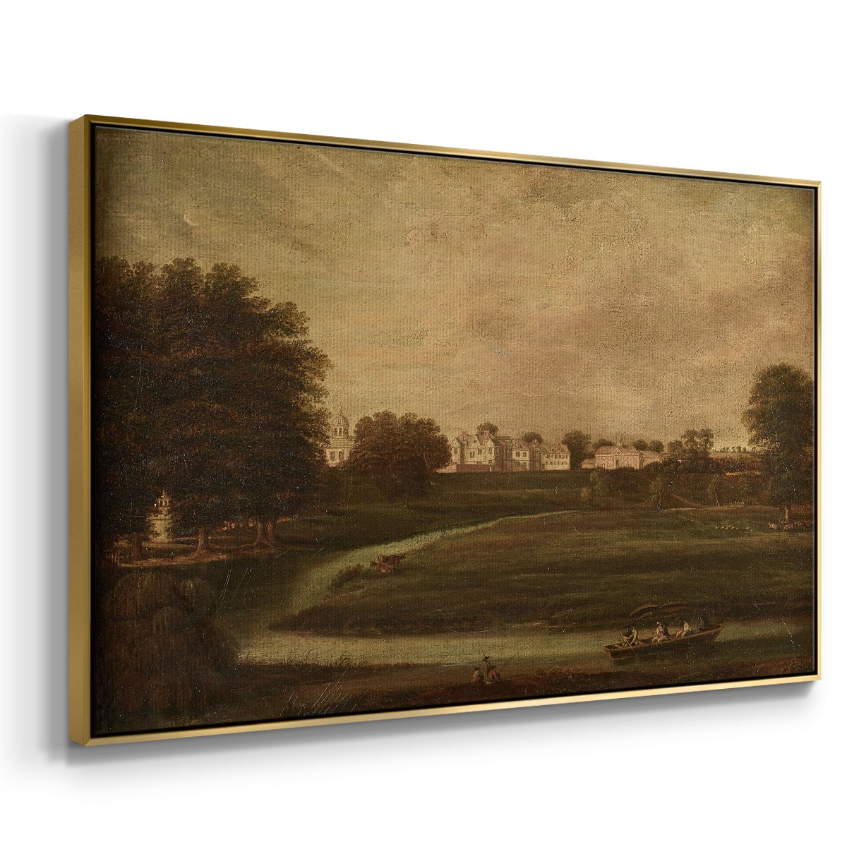 Vintage Landscape-CCCXX By Wexford Home Framed in Gold Wood Gallery Wrapped Canvas 27 in. x 41 in.