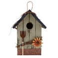 thumbnail image 2 of Casas de aves decorativas al aire libre, casas de aves Casa de madera de madera Casa de aves, Casa de aves Jardín Caja de nidificación de aves Nido colgante, Ornamento colgante de jardín, 2 of 9
