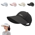 thumbnail image 2 of HuangHuanChen Sun Visor Hat For Women Men Lightweight Wide Brim Sun Protection Baseball Hat for Men and Women Lightweight Visor UV Shade Ponytail Cap Outdoor Hats, 2 of 6