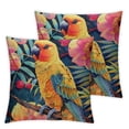 thumbnail image 2 of Acheng Throw Pillow Covers,Pillowcases,Pillow Cases,Bird Parrot Tropical Flower, 2-Pc White, 2 of 6