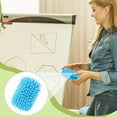 thumbnail image 6 of Zonon 4 Pieces Dry Erase Eraser Microfiber Shag Washable Whiteboard Eraser for Markers, Chalk, Classroom, Home and Office(Gray, Blue and Pink), 6 of 10