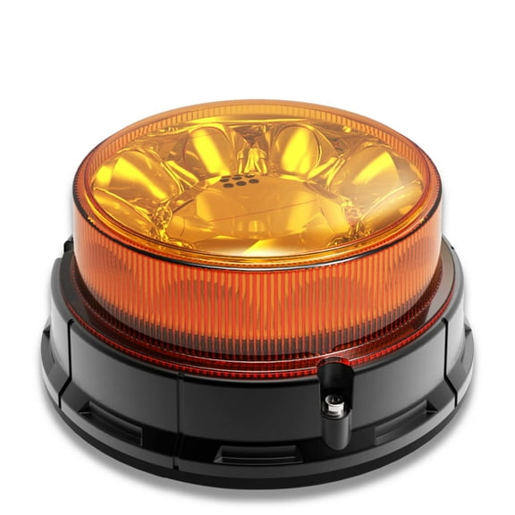 Agrieyes Class I Big LED Beacon Light 6.6", 80W Automatic Light-sensitive Warning Caution Lights,Rooftop Permanet Mount Flashing Strobe Lights for Construction Vehicles Trucks Car C88