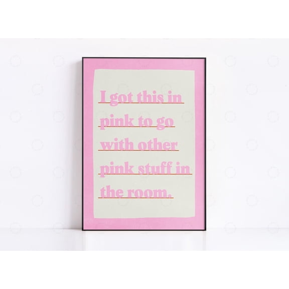 Pink Colour Scheme Art Print, Typography, Living Room Poster, Bold Wall Art, Home Decor, Trendy Wall Art, Apartment Decor, Retro Wall Art Wall Art, Modern Wall Decor, 8x12 UNFRAMED