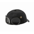 thumbnail image 3 of Men's Korean-Style Pilot Baseball Cap - Vintage Aviator Hat with Glasses-Ready Design, Curved Brim, Casual Outdoor Sun Hat for Spring & Summer Black, 3 of 4