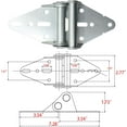 thumbnail image 5 of 2 Packs Garage Door Hinges #3 with Galvanized Finish - Heavy Duty 14 Gauge Steel, Suitable for Residential/Light Commercial Garage Door Replacement, 5 of 6