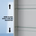 thumbnail image 6 of ExBrite 20" Contemporary Metal Medicine Cabinet with Mirror and LED in Silver, 6 of 9