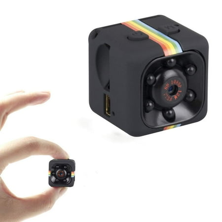 GLiving Mini Camera Body Camera Security Camera Surveillance Video Recorders Nanny Cam 1080P HD Portable Camera Meeting Home Office Sports Camera, Black for Home/Surveillance/Car/Drone/Office Black