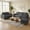 Dark Gray, variant on Mjkone 2 Pieces Living Room Furniture Sets,Linen Sectional Sofas and Couches Set with Storage Ottoman for Living Room, 3-Seater + Accent Chair + Ottoman,Beige