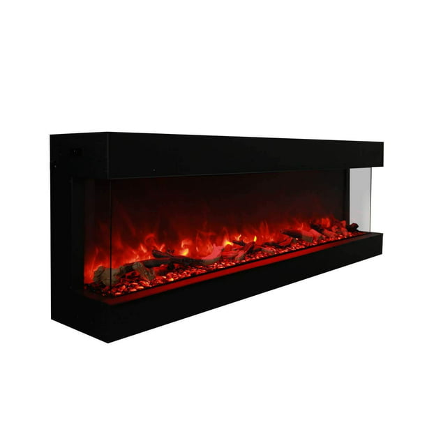 Amantii Tru View Xl Extra Tall 3 Sided, Electric Fireplace 50 Inches Tall
