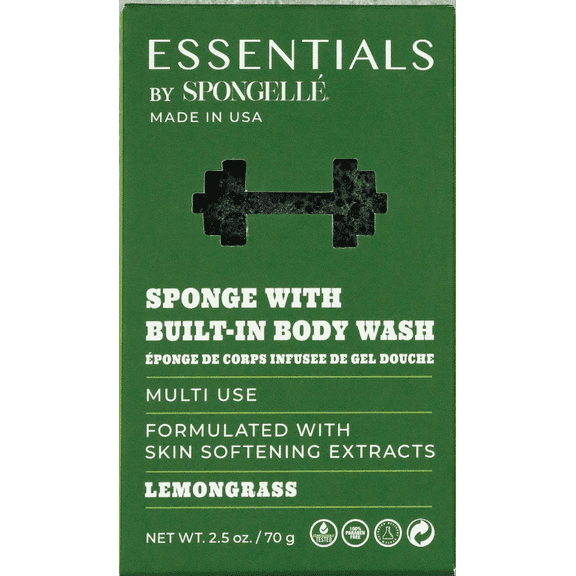 ESSENTIALS BY SPONGELLE - MENS BODY BUFFER - LEMONGRASS