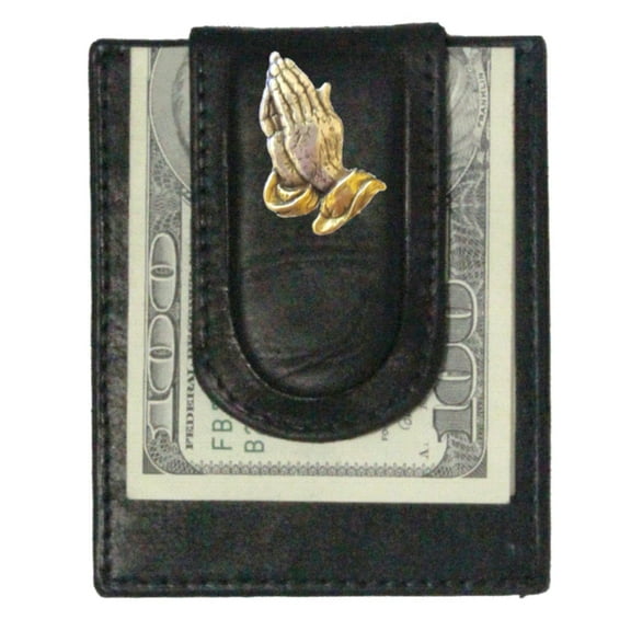 Custom Praying Hands Paul and Taylor Money Clip Wallet Black